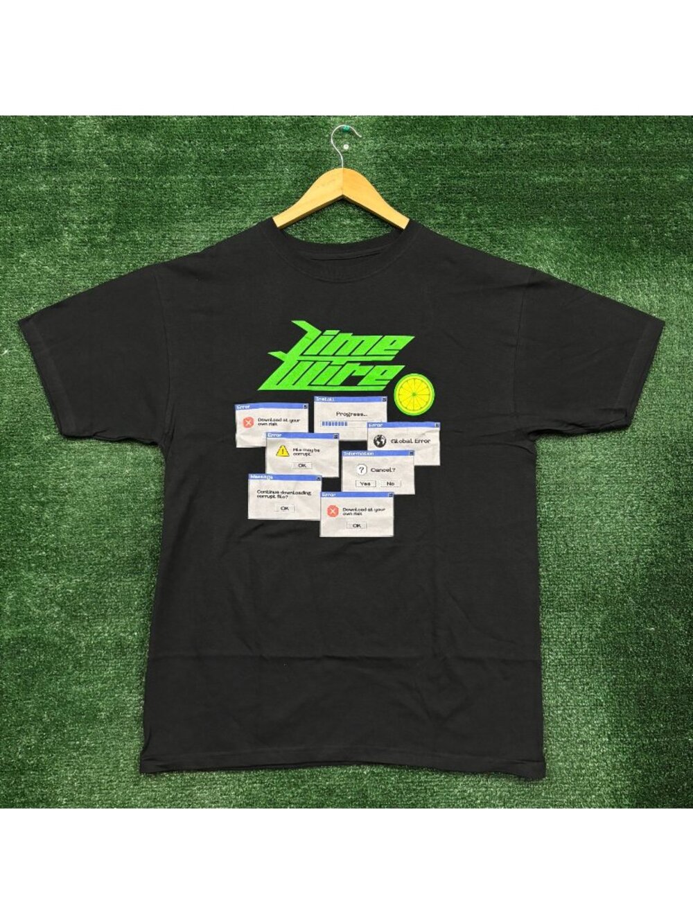 Lime Wire Download at Your Own Risk T-Shirt Size Large